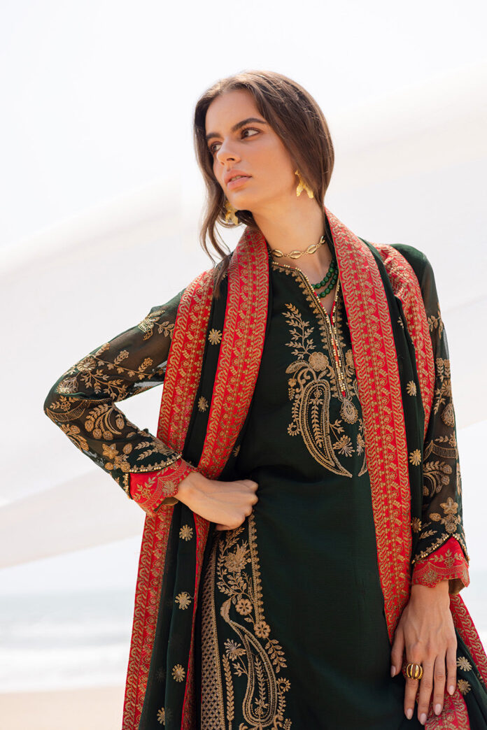 Freesia Premium Zyra Embroidered Chiffon 2025