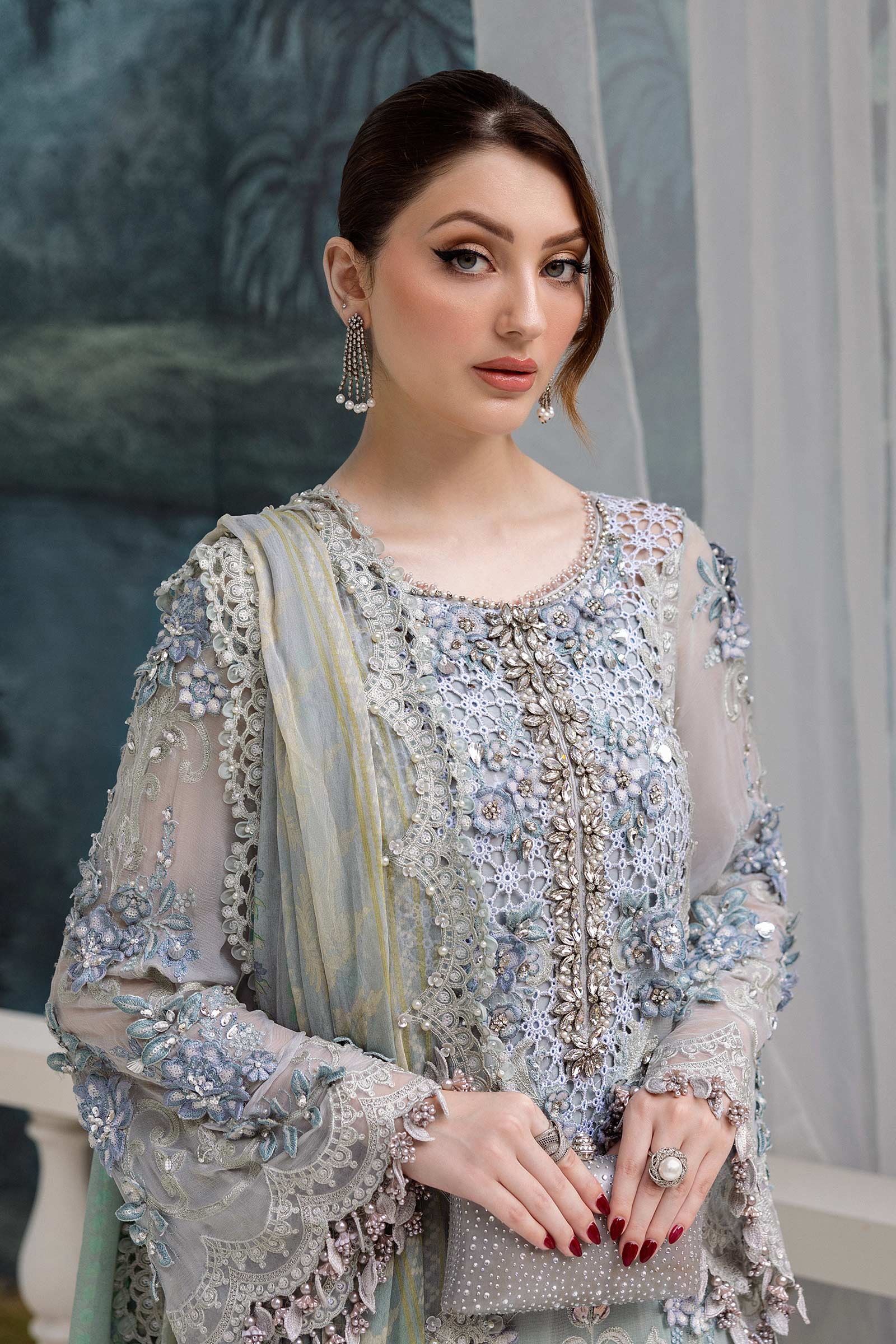 Maria B MPC-25-108 embroidered chiffon suit
