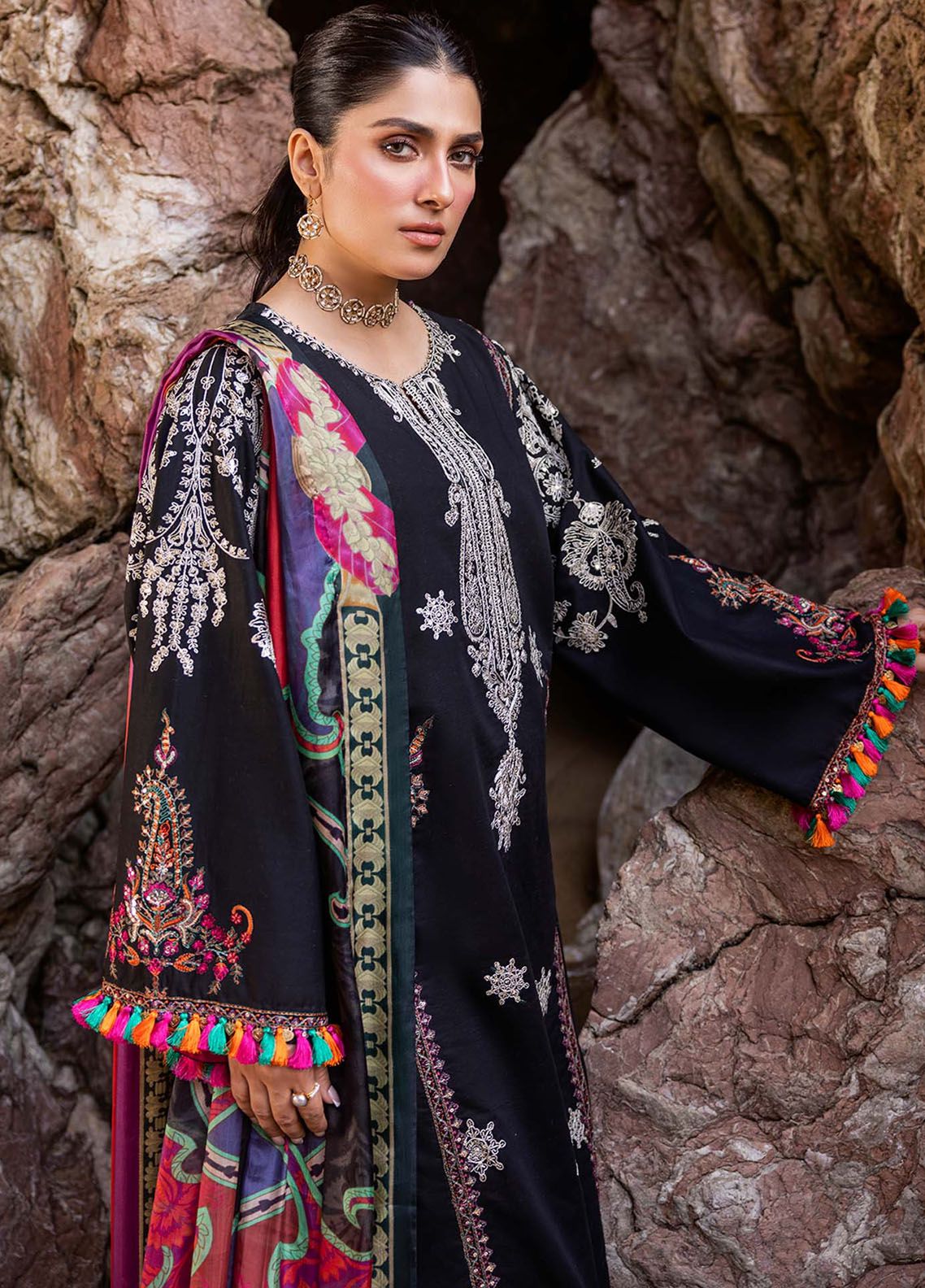Chiffon Dupatta with Vibrant Print