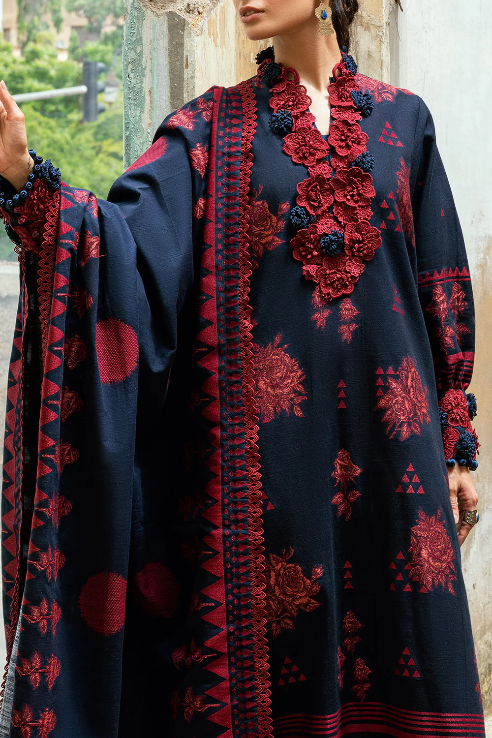 Gul Ahmed Jacquard MJ-52029 Design Image